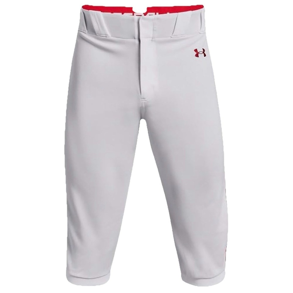 Under Armour Baseball Pants Mens S Small White Red Gameday Vanish Piped Knicker
